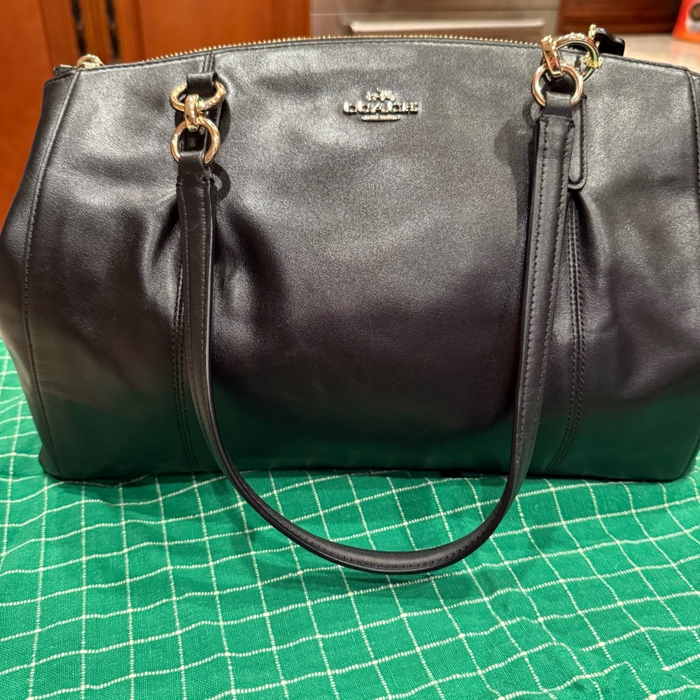 Coach Black Leather Women's Bag